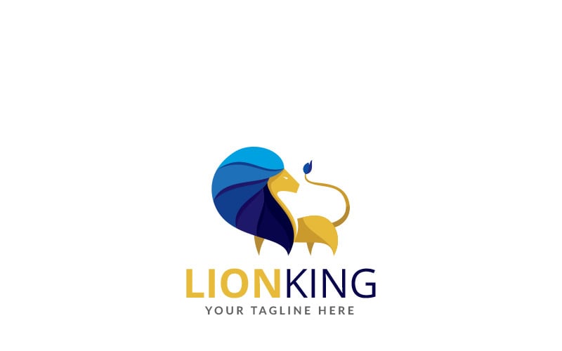Download Шаблон логотипа "Lion King Design Logo Template" / Lion King Design Logo Template - Шаблон логотипа на тему графика animal animal logo branding club company crown elegant head jungle king lion logo vector luxury power royal shield sport strength