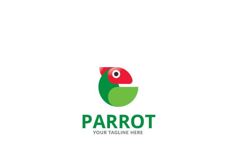 Modèle de logo de conception de perroquet