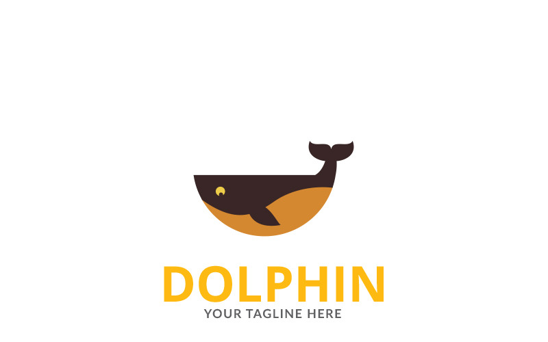 Modèle de logo de dauphin