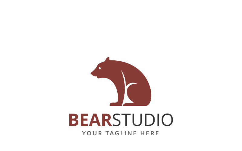 Modelo de logotipo do Bear Studio