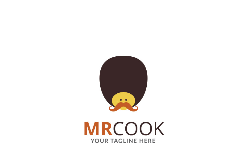 Download Шаблон логотипа "Mr Cook Design Logo Template" / Mr Cook Design Logo Template - Шаблон логотипа на тему графика cafe cake chef cooking class school creative delicious desert dinning disk eco fast food fork hat knife love master organic