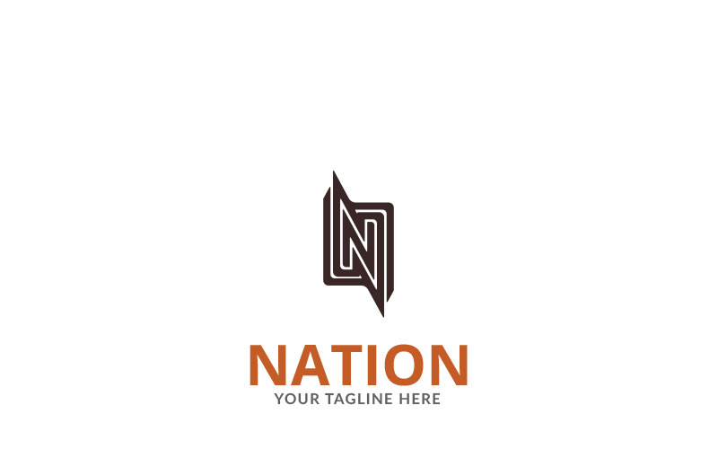 Download Шаблон логотипа "Nation N Letter Logo Template" / Nation N Letter Logo Template - Шаблон логотипа на тему графика brand business data development digital expertise gaming gravitation identity letter n marketing n logo nano network networking neutron orbit pixel