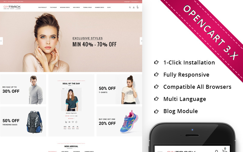 Ontrack Fashion Responsive OpenCart Template