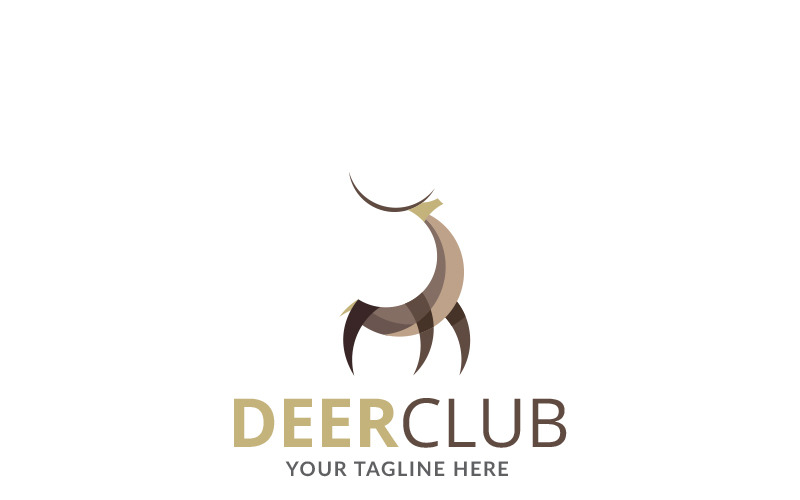 Plantilla de logotipo de Deer Club