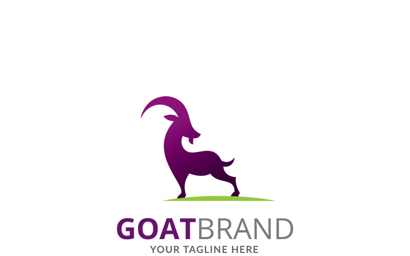 Шаблон логотипа бренда козла