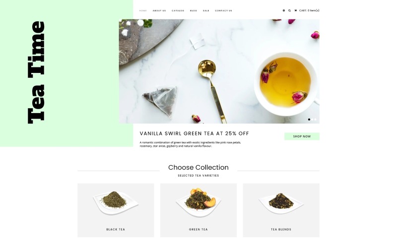 Tea Time - Sofistikerat Online Tea Store Shopify-tema