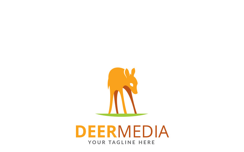 Download Шаблон логотипа "Deer Media Logo Template" / Deer Media Logo Template - Шаблон логотипа на тему графика ai animal logo apps cdr cmyk cool cute deer deer template vector eps head logo design shillhouete wild