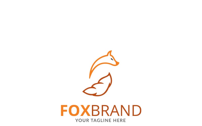Download Шаблон логотипа "Fox Brands Logo Template" / Fox Brands Logo Template - Шаблон логотипа на тему графика animal animals brand branding business company corporate creative designer elegant forrest fox logo mascot modern orange print ready simple template
