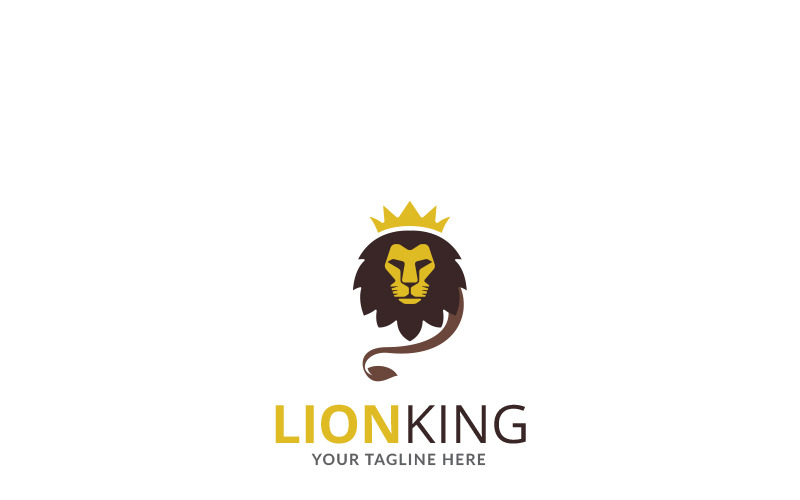 Download Шаблон логотипа "Lion King Logo Template" / Lion King Logo Template - Шаблон логотипа на тему графика animal beast big cat club creative crown design face gold golden graphic head hotel jungle king lion logo luxury mascot