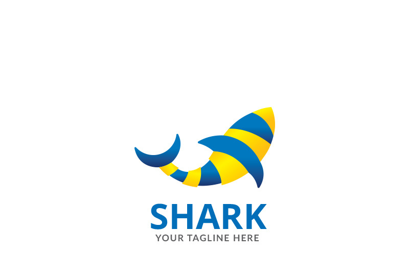 Modèle de logo de requin