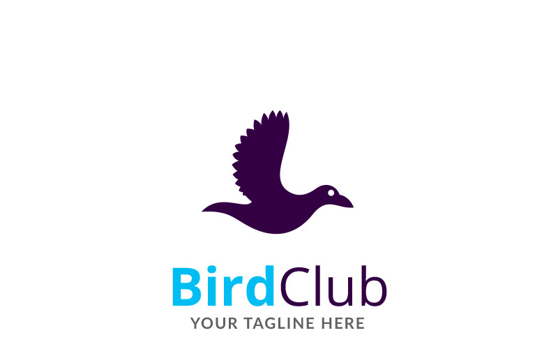 Modello di logo del club degli uccelli