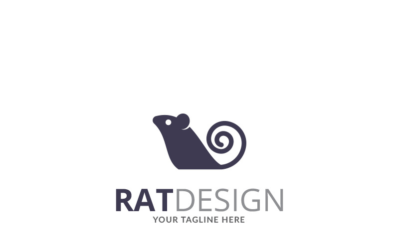 Modello di Logo Design Rat