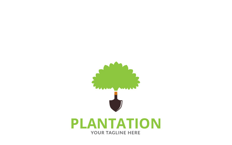Modello di logo di piantagione