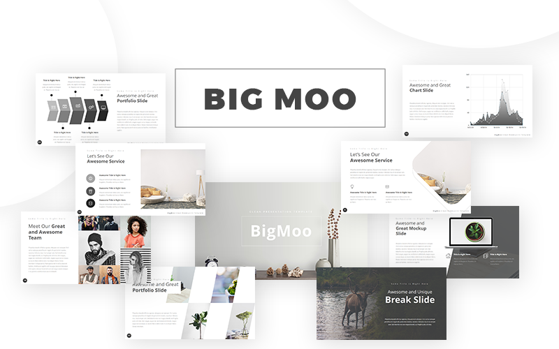 Modello PowerPoint creativo di BigMoo