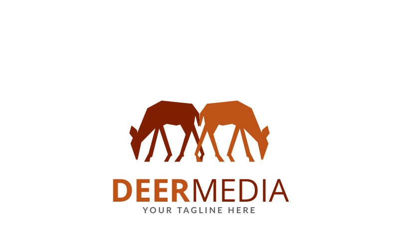 Modelo de logotipo da Deer Media