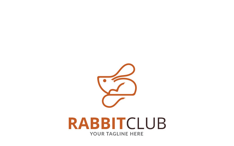 Download Шаблон логотипа "Rabbit Club Logo Template" / Rabbit Club Logo Template - Шаблон логотипа на тему графика agency agents animal apparel application brand bunny business character clean clothing company corporation design easter games graphic hare identity internet