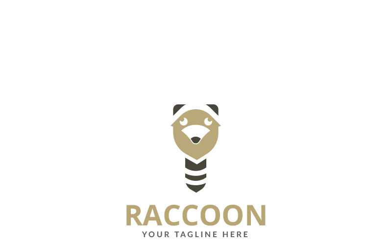 Rakun Oyunu Logo Şablonu