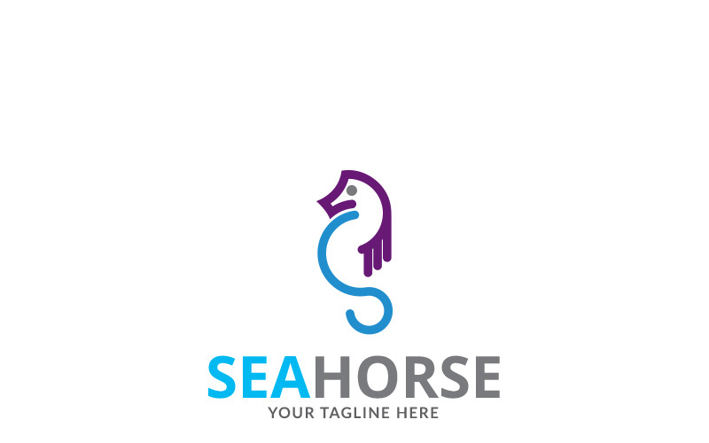 Seepferdchen Logo Vorlage