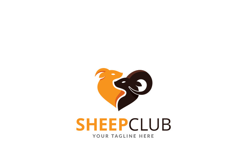 Download Шаблон логотипа "Sheep Club Logo Template" / Sheep Club Logo Template - Шаблон логотипа на тему графика animal cartoon character cloud creative kids logo cute delicate drawing emblem farm friend funny game happiness happy illustration illustrative games