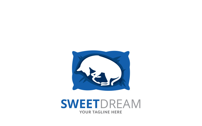 Download Шаблон логотипа "Sweet Dream Logo Template" / Sweet Dream Logo Template - Шаблон логотипа на тему графика agents animal food animals brand business care clean clear cool corporation creative cute dog design logo dogs domestic template modern