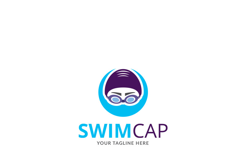 Download Шаблон логотипа "Swim Cap Logo Template" / Swim Cap Logo Template - Шаблон логотипа на тему графика 