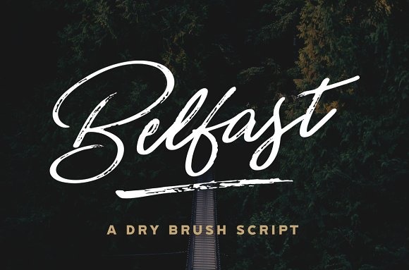 Belfast - uma fonte cursiva com pincel seco