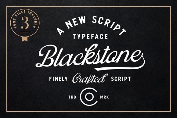 Blackstone Cursive písmo
