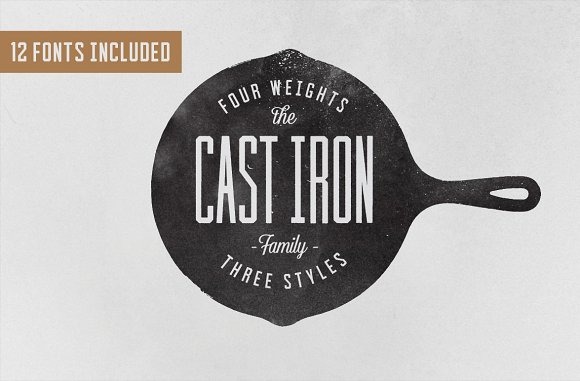 Download Шрифт "Cast Iron Family Font" / Cast Iron Family Font - Шрифт на тему графика 