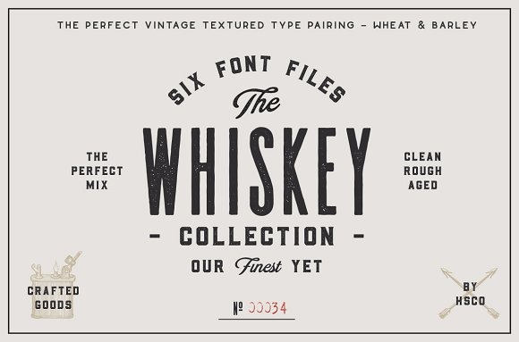 Czcionka kolekcji whisky
