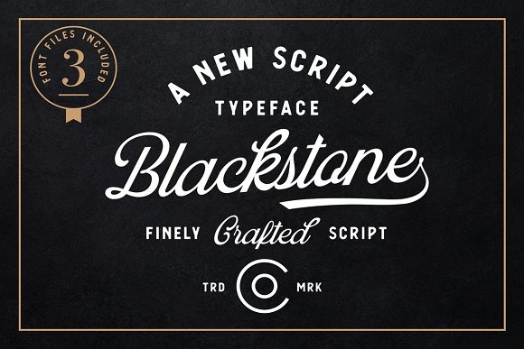 Fuente cursiva de Blackstone