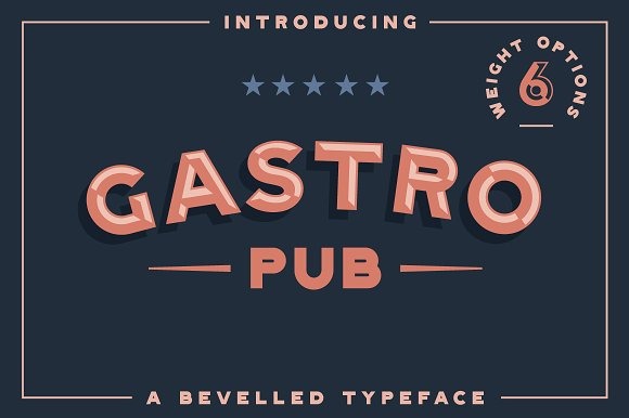 Gastro Pub - Tipo de fonte da família