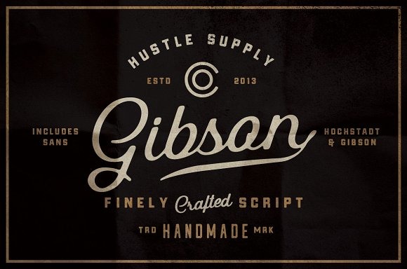Gibson Script + шрифт Extras