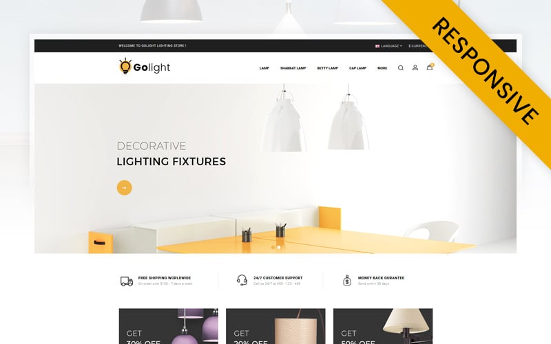 GoLight - 精美灯店 OpenCart 响应式模板