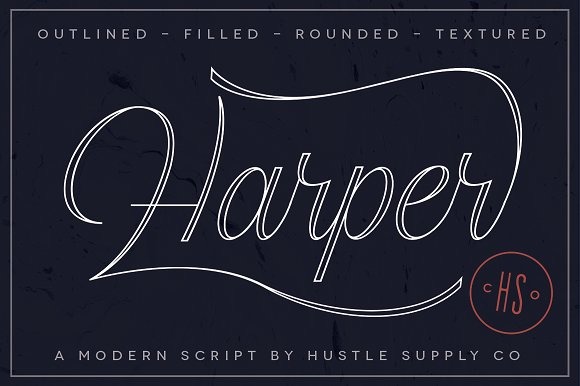 Harper cursief lettertype