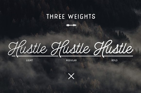 Hustle Script - Monoline-lettertype