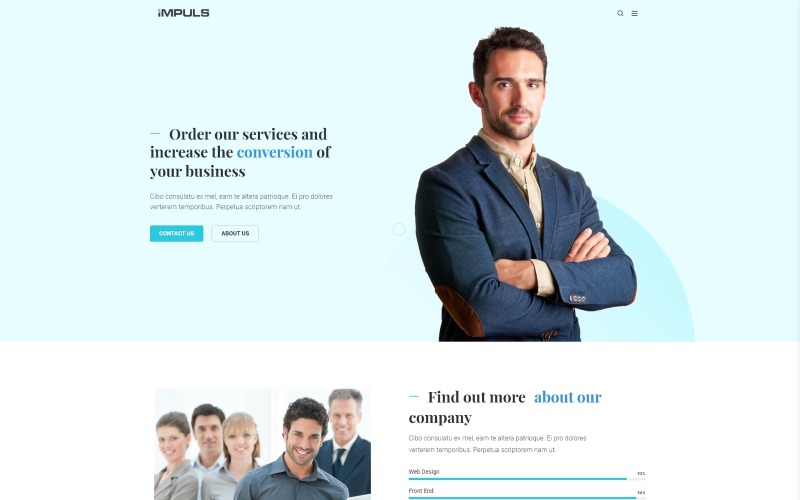 Impuls - Minimales kreatives Business WordPress Elementor-Thema