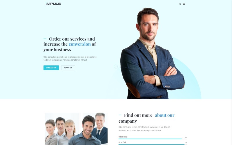 Impuls - Мінімальна творча тема для WordPress Elementor