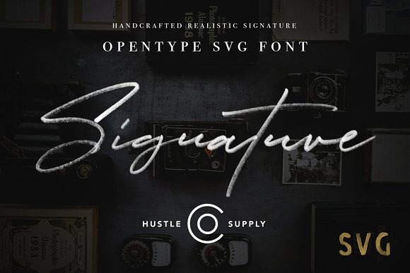 JV Signature SVG - czcionka OpenType SVG