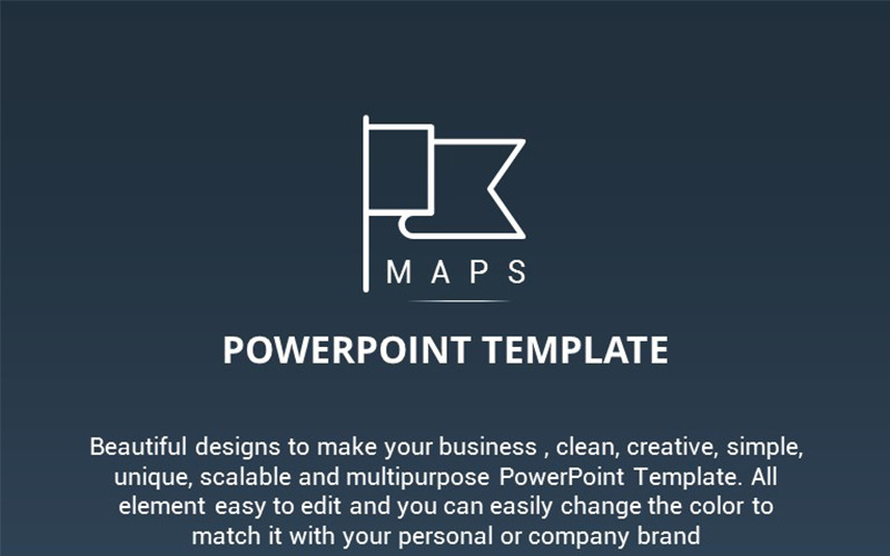 Kaarten Presentatie PowerPoint-sjabloon