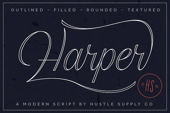 Курсивный шрифт Harper