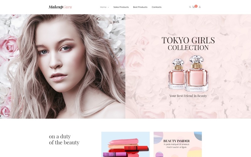 MakeupGuru - Тема косметичного магазину Elementor WooCommerce