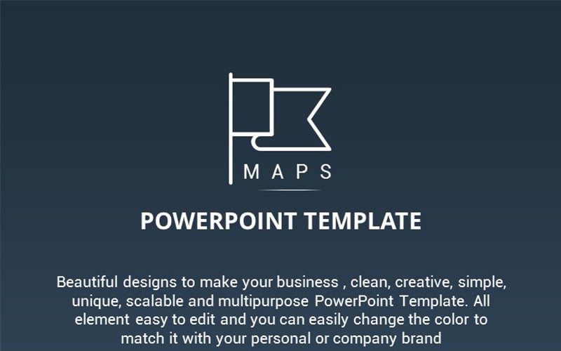 Modelo de PowerPoint de apresentação de mapas