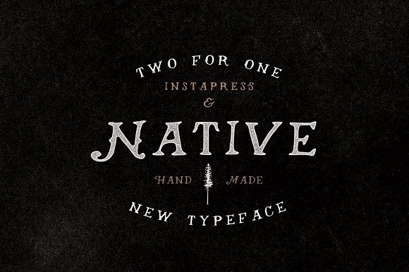 Natív + Instapress betűtípus