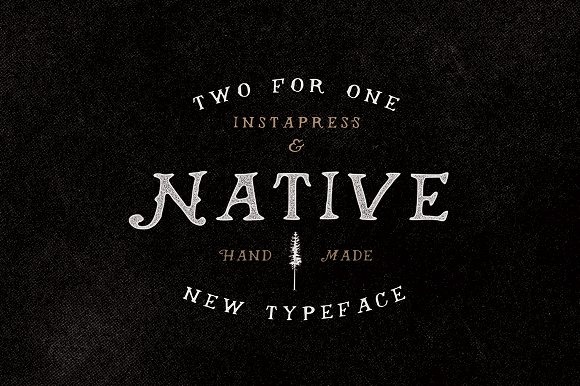 Download Шрифт "Native + Instapress Font" / Native + Instapress Font - Шрифт на тему графика 