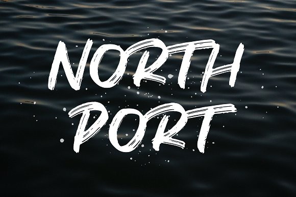 Download Шрифт "North Port | All Caps Brush Font" / North Port | All Caps Brush Font - Шрифт на тему графика 
