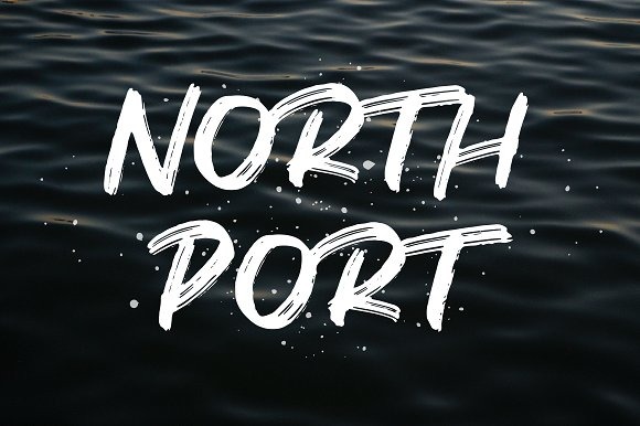 North Port | All Caps Brush-lettertype