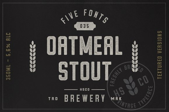 Oatmeal Stout - 5 stylů písma