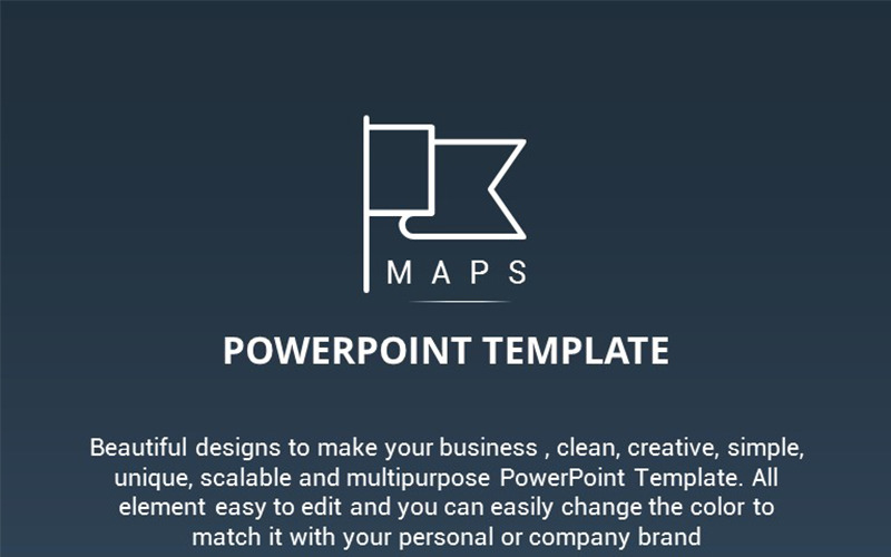 Plantilla de PowerPoint de presentación de mapas