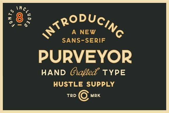 Download Шрифт "Purveyor - 8 s Included Font" / Purveyor - 8 s Included Font - Шрифт на тему графика 