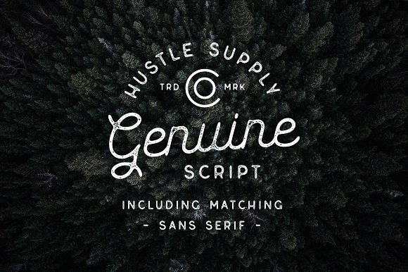 Script genuíno - Fonte Duo de tipo texturizado